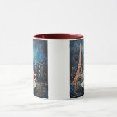 シックエッフェルタワーカフェコーヒーシャルボードパリ マグカップ (中央)