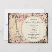 シックエッフェルタワー&シャンデリアマザーズデイブランチ 招待状 (裏面)