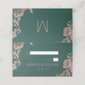 シックエメラルドグリーンバラ金ゴールドフローラ座席表 プレイスカード (外部開封)