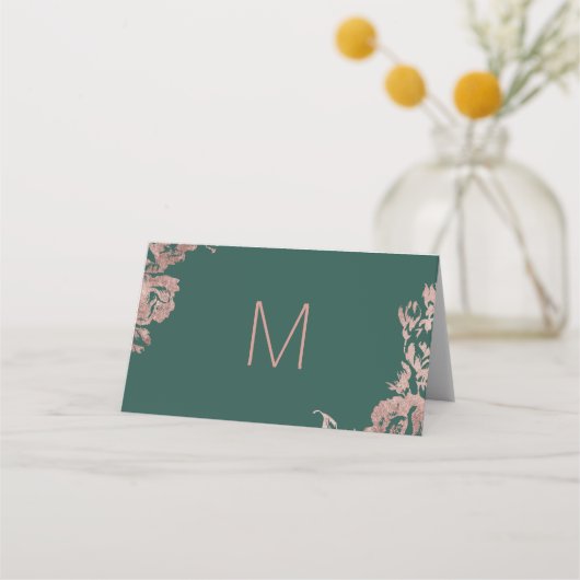 シックエメラルドグリーンバラ金ゴールドフローラ座席表 プレイスカード (裏面)