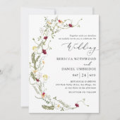 シックエレガントで繊細な花結婚の香り 招待状 (正面)