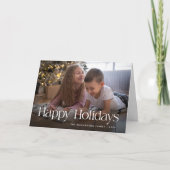 シックエレガントで | ハッピーホリデー写真折り畳み シーズンカード (正面)