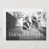 シックエレガントで | 写真結婚した付きクリスマス シーズンカード (正面)