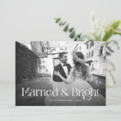 シックエレガントで | 写真結婚した付きクリスマス シーズンカード (スタンド正面)