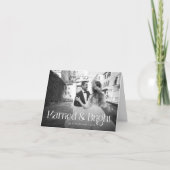 シックエレガントで | 写真結婚した付きクリスマス シーズンカード (正面)