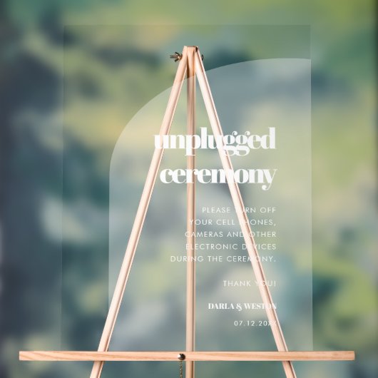 シックエレガントなアーチの無詰め式 アクリルサイン (ニュートラル)