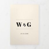 シックエレガントなオールインワン結婚ズ 三つ折り招待状 (カバー)