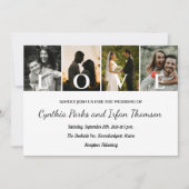 シックエレガントなカスタム4カップル向け結婚写真 招待状 (正面)