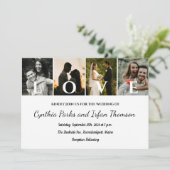 シックエレガントなカスタム4カップル向け結婚写真 招待状 (スタンド正面)