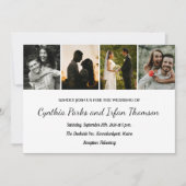 シックエレガントなカスタム4カップル向け結婚写真 招待状 (正面)