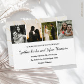 シックエレガントなカスタム4カップル向け結婚写真 招待状