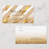 シックエレガントなキラキラストライプのス、紹介カード 紹介カード (正面/裏面)