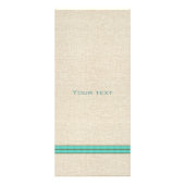 シックエレガントなタンデロンターコイズストライプ ラックカード (裏面)