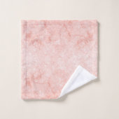 シックエレガントなピンクのローズクォーツグリッター大理石 バスタオルセット (ウォッシュタオル)