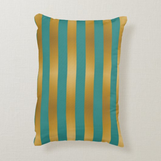 シックエレガントなフェイク金ゴールドキラキラした唇のストライプ アクセントクッション (裏面(縦))