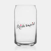 シックエレガントなブライドメイ結婚ドハートのバチェロレッテ ガラス缶 (正面)