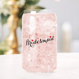 シックエレガントなブライドメイ結婚ドハートのバチェロレッテ ガラス缶