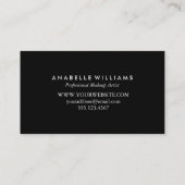 シックエレガントなブラックとフェイクゴールドの箔 名刺 (裏面)