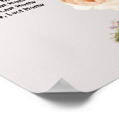 シックエレガントなブルゴーニュフローラポスター ポスター (角)