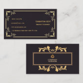 シックエレガントなブルゴーニュ 名刺 (正面/裏面)