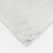 シックエレガントなホワイトグレーの銀グリッター大理石 フリースブランケット (角)