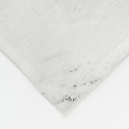 シックエレガントなホワイトグレーの銀グリッター大理石 フリースブランケット (角)