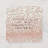 シックエレガントなモダンきらびやかな《写真》ぼけ味ハイヒール スクエア名刺 (裏面)