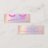 シックエレガントなモダングリッターまばたき、メイクアップ スキニー名刺 (正面/裏面)