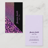 シックエレガントなモダンコンテンポラリーヒョウの輝き 名刺 (正面/裏面)
