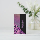 シックエレガントなモダンコンテンポラリーヒョウの輝き 名刺 (スタンド正面)