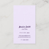 シックエレガントなモダンコンテンポラリーヒョウの輝き 名刺 (裏面)