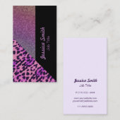 シックエレガントなモダンコンテンポラリーヒョウの輝き 名刺 (正面/裏面)