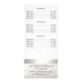 シックエレガントなモダンラグジュアリーフェイクグリティメニューカード ラックカード (裏面)