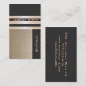 シックエレガントなラグジュアリーコンテンポラリーゴールデンの輝き 名刺 (正面/裏面)