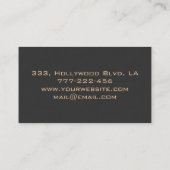 シックエレガントなラグジュアリーコンテンポラリーゴールデンの輝き 名刺 (裏面)