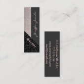 シックエレガントなラグジュアリーコンテンポラリーヒョウの輝き スキニー名刺 (正面/裏面)