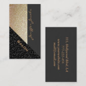 シックエレガントなラグジュアリーコンテンポラリーヒョウの輝き 名刺 (正面/裏面)