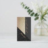 シックエレガントなラグジュアリーコンテンポラリーヒョウの輝き 名刺 (スタンド正面)