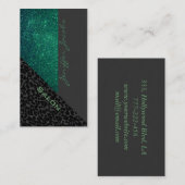 シックエレガントなラグジュアリーコンテンポラリーヒョウの輝き 名刺 (正面/裏面)