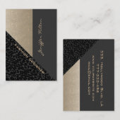 シックエレガントなラグジュアリーコンテンポラリーヒョウの輝き 名刺 (正面/裏面)