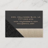 シックエレガントなラグジュアリーコンテンポラリーヒョウの輝き 名刺 (裏面)