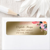 シックエレガントなロマンチックな花羽毛 ラベル (インサイチュ)