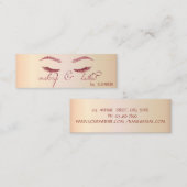 シックエレガントな光沢モダン、グリッターの点滅、化粧 スキニー名刺 (正面/裏面)