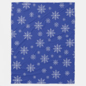 シックエレガントな冬の雪モダンのクリスマス フリースブランケット (正面)