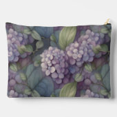 シックエレガントな埃っぽい紫のボホ水色フローラ アクセサリーポーチ (裏面)