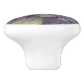 シックエレガントな埃っぽい紫のボホ水色フローラ セラミックノブ (側面)