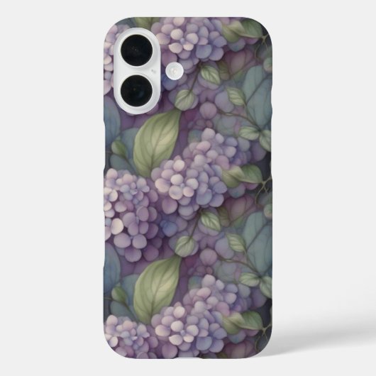 シックエレガントな埃っぽい紫のボホ水色フローラ Case-Mate iPhoneケース (裏面)