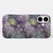 シックエレガントな埃っぽい紫のボホ水色フローラ Case-Mate iPhoneケース (裏面 (横))