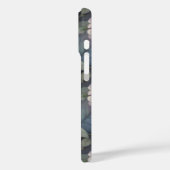 シックエレガントな埃っぽい紫のボホ水色フローラ Case-Mate iPhoneケース (裏面 / 左)