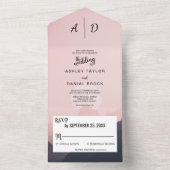 シックエレガントな山すべて1つの結婚式の招待 オールインワン招待状 (内側)